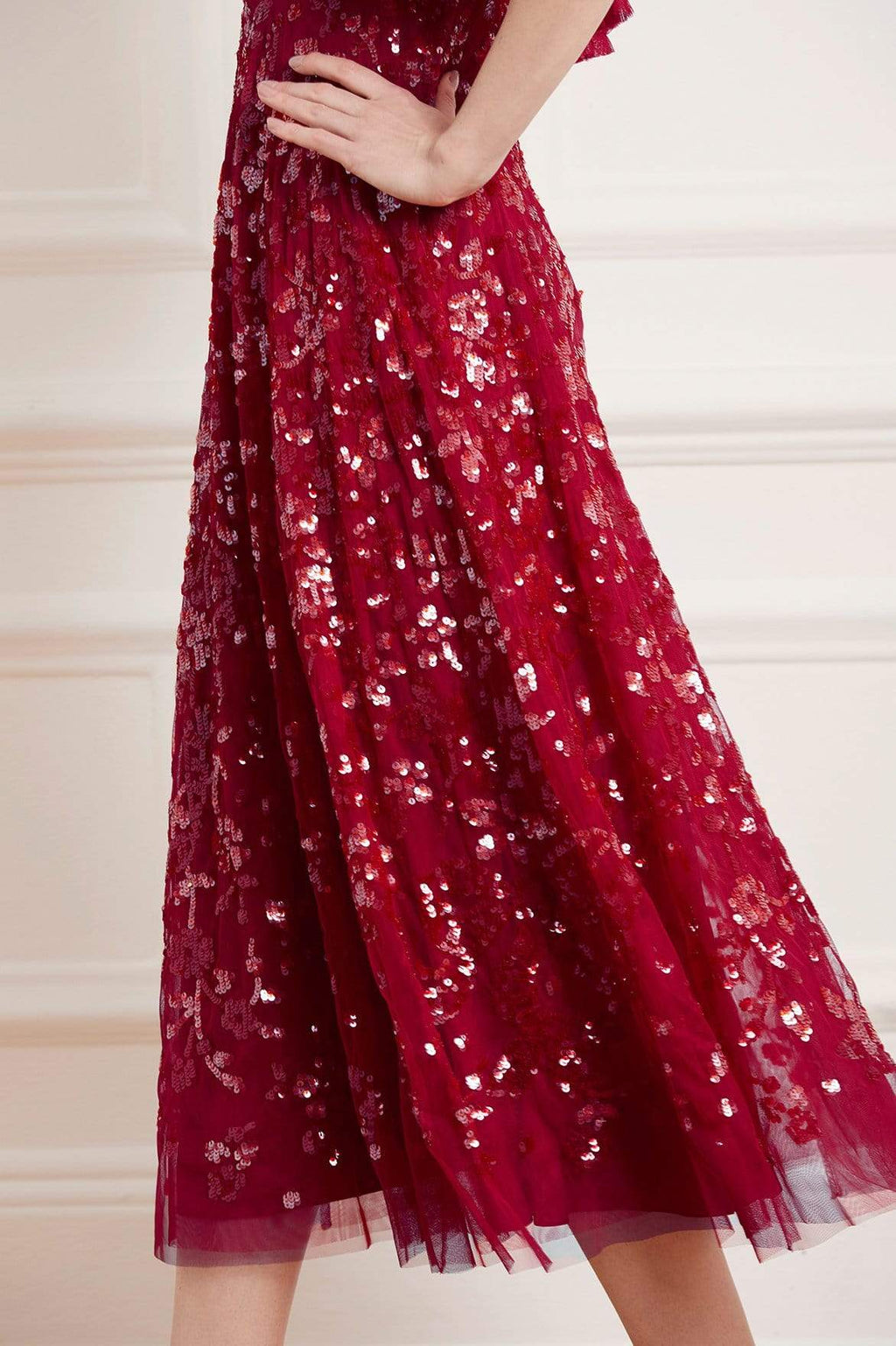 Sequin Ribbon Ballerina Dress – Red ...